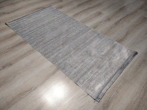 Eko Halı Sateen ST09GreyXW Gri İnce Halı 80x150 cm