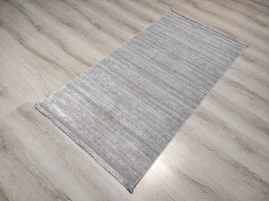 Eko Halı Sateen ST09GreyXW Gri İnce Halı 80x150 cm