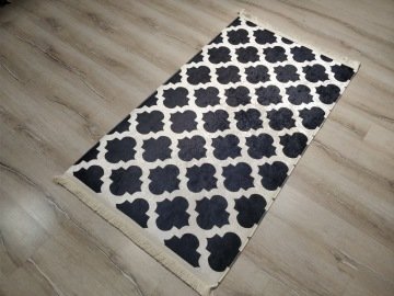YamalıHome Style M7510Moda Maça Siyah 80x150 cm Baskı Kilim