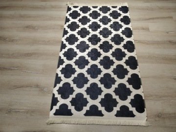 YamalıHome Style M7510Moda Maça Siyah 80x150 cm Baskı Kilim