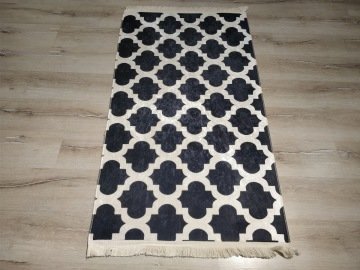 YamalıHome Style M7510Moda Maça Siyah 80x150 cm Baskı Kilim