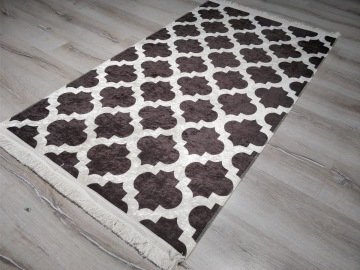 YamalıHome Style M7503Moda Maça Kahve 80x150 cm Baskı Kilim