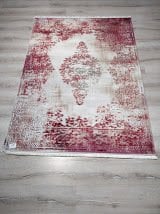 YamalıHome Bambu Halı 1013Vişne Krem140x200 cm Pratik Halı