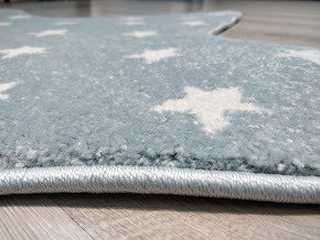 Antialerjik Çocuk Halısı KDS14 Mavi Yıldız Şekli 120x120 cm