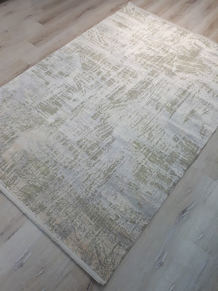 Yamalı Home West 7604 Krem 160x230 cm Saçaklı Salon Halısı