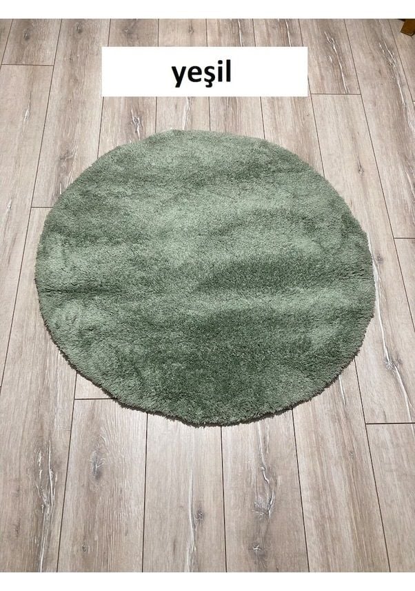 Yamalı Home Loft Yeşil 160x160 cm Yuvarlak Halı