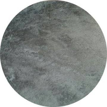 Doğuş Tavşan Tüyü Gri 140x140cm Yuvarlak Halı