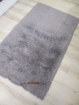 Doğuş Peluş Tavşan Tüyü 80x140cm Kaymaz Tabanlı Halı Gri