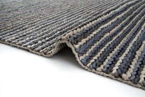 NETRA C-1512 NAVY MULTY XW Farklı Örgü Dokusuna Sahip El Dokuma Naturel Jüt Hasır Halı
