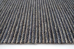 NETRA C-1512 NAVY MULTY XW Farklı Örgü Dokusuna Sahip El Dokuma Naturel Jüt Hasır Halı