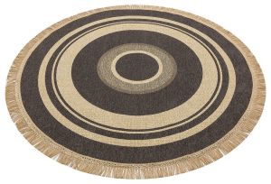 BROOKLYN BRK 09 D.GREY Hasır Görünümlü Kaymaz Renkli Dokuma Modern Kilim