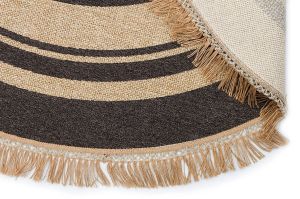 BROOKLYN BRK 09 D.GREY Hasır Görünümlü Kaymaz Renkli Dokuma Modern Kilim