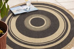 BROOKLYN BRK 09 D.GREY Hasır Görünümlü Kaymaz Renkli Dokuma Modern Kilim