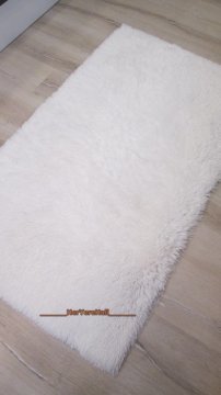Doğuş Peluş Tavşan Tüyü 100x140cm Kaymaz Tabanlı Halı Beyaz