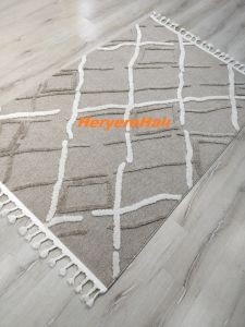 Eko Halı Terazzo TRZ04 Bej Beyaz  İskandinav Halı 120x180 cm