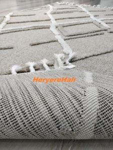 Eko Halı Terazzo TRZ04 Bej Beyaz  İskandinav Halı 120x180 cm