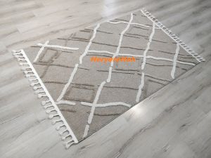 Eko Halı Terazzo TRZ03 Bej Beyaz  İskandinav Halı 120x180 cm