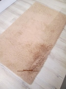 Doğuş Peluş Tavşan Tüyü 140x200cm Kaymaz Tabanlı Halı Bej