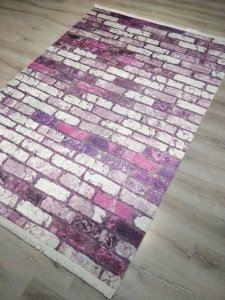 YamalıHome Style V4163 Fuşya Duvar 160x230 cm Baskı Kilim