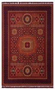 Eko Halı BUHARI BHR 10 MULTY Afgan / Yağcıbedir Desenli Hav Toz Vermez Yıkanabilir Kaymaz İnce Dokuma Halı 120X180 cm