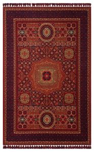 Eko Halı BUHARI BHR 10 MULTY Afgan / Yağcıbedir Desenli Hav Toz Vermez Yıkanabilir Kaymaz İnce Dokuma Halı 120X180 cm
