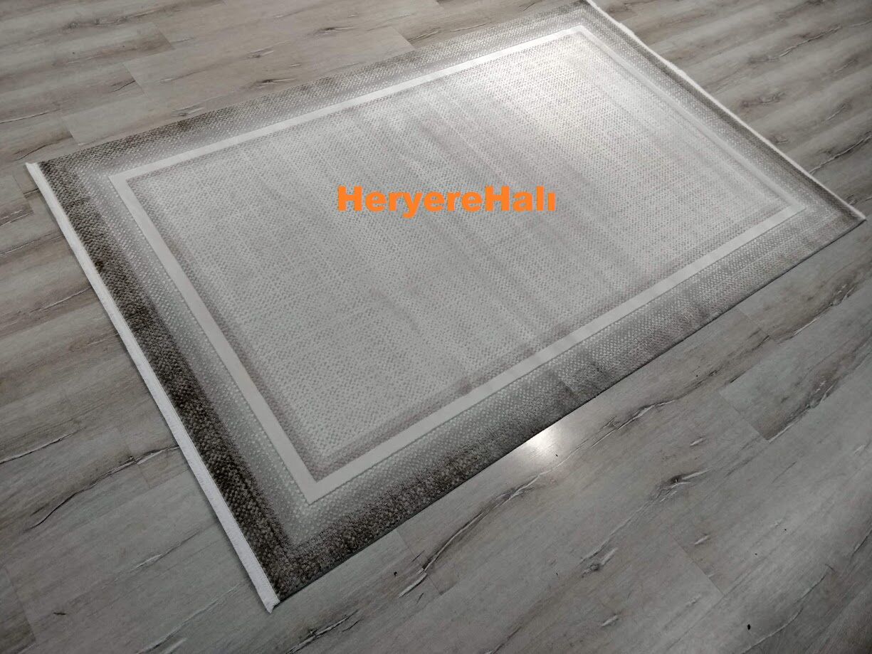 YamalıHome Quka Halı Bodrum %100 Akrilik Vizon Kahve Gri Krem Renkli 160X230 cm Modern Halı