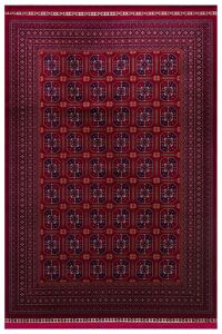 SATEEN AFGHAN SFG 02 RED Yıkanabilir Afgan Desenli Hav Toz Vermeyen Kaymaz Tabanlı Sık Dokuma Halı 80x150 cm