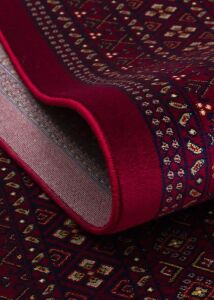 SATEEN AFGHAN SFG 02 RED Yıkanabilir Afgan Desenli Hav Toz Vermeyen Kaymaz Tabanlı Sık Dokuma Halı 80x150 cm