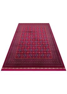 SATEEN AFGHAN SFG 02 RED Yıkanabilir Afgan Desenli Hav Toz Vermeyen Kaymaz Tabanlı Sık Dokuma Halı 80x150 cm