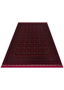 SATEEN AFGHAN SFG 02 RED Yıkanabilir Afgan Desenli Hav Toz Vermeyen Kaymaz Tabanlı Sık Dokuma Halı 80x150 cm