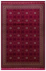 SATEEN AFGHAN SFG 03 RED Yıkanabilir Afgan Desenli Hav Toz Vermeyen Kaymaz Tabanlı Sık Dokuma Halı 80x150 cm