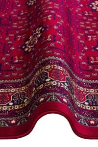 SATEEN AFGHAN SFG 03 RED Yıkanabilir Afgan Desenli Hav Toz Vermeyen Kaymaz Tabanlı Sık Dokuma Halı 80x150 cm