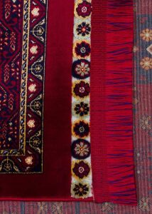 SATEEN AFGHAN SFG 03 RED Yıkanabilir Afgan Desenli Hav Toz Vermeyen Kaymaz Tabanlı Sık Dokuma Halı 80x150 cm