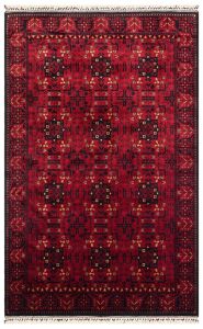 NOSTALJI 952 RED Afgan / Yağcıbedir Desenli El Emeği ile Özel Tezgahlarda Üretilen Tensel Uşak Halısı 130x190 cm