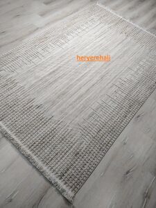 COZY CZY 01 GREY BEIGE Hav Toz Vermez Modern Örgü Dokuma Makine Halısı 120x180 cm