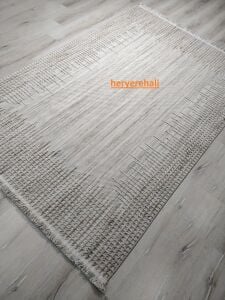 COZY CZY 01 GREY BEIGE Hav Toz Vermez Modern Örgü Dokuma Makine Halısı 120x180 cm