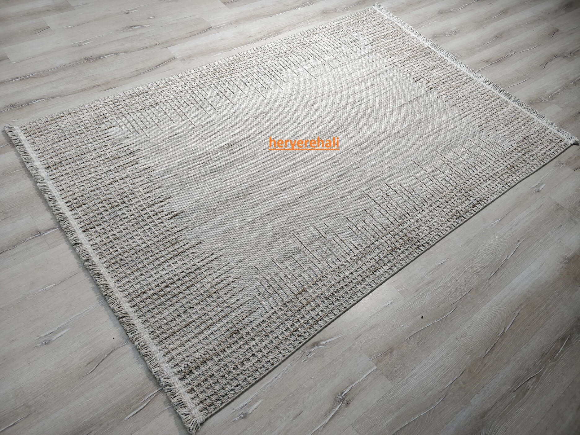 COZY CZY 01 GREY BEIGE Hav Toz Vermez Modern Örgü Dokuma Makine Halısı 120x180 cm