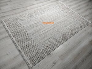 COZY CZY 01 GREY BEIGE Hav Toz Vermez Modern Örgü Dokuma Makine Halısı 120x180 cm