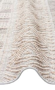 COZY CZY 02 GREY BEIGE Hav Toz Vermez Modern Örgü Dokuma Makine Halısı 120x180 cm