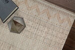 COZY CZY 02 GREY BEIGE Hav Toz Vermez Modern Örgü Dokuma Makine Halısı 120x180 cm