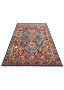 KYBELE KYB 05 NAVY RED XW Sıcak Renk Tonlu Otantik Makine Halısı