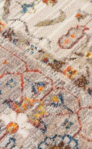 PIETRA PTA 01 CREAM GREY Sıcak Renk Tonlarını Etnik Desenler ile Buluşturan Yumuşak Tuşeli Makine Halısı 160x230 cm