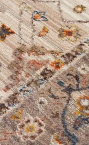 PIETRA PTA 01 CREAM GREY Sıcak Renk Tonlarını Etnik Desenler ile Buluşturan Yumuşak Tuşeli Makine Halısı 160x230 cm