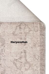 SHIRAZ SHR 01 GREY Vintage Eskitme Desenli Modern Yumuşak Dokulu Makine Halısı