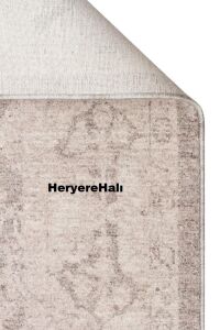 SHIRAZ SHR 01 GREY Vintage Eskitme Desenli Modern Yumuşak Dokulu Makine Halısı