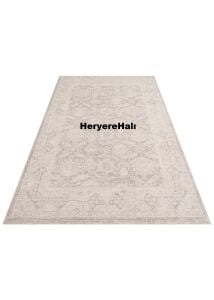 SHIRAZ SHR 01 GREY Vintage Eskitme Desenli Modern Yumuşak Dokulu Makine Halısı