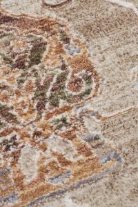 SOFIA SOF 05 CREAM GOLD Renkli El Dokuma Uşak Halı Desenlerine Sahip Makine Halısı 160x230 cm