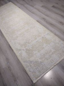 Yamalı Home Halı Perla 2401 Krem Kadife İnce Halı 80x300 cm