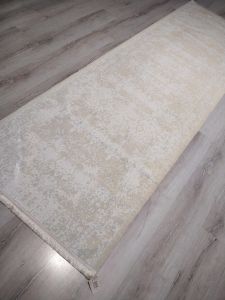 Yamalı Home Halı Perla 2401 Krem Kadife İnce Halı 80x300 cm