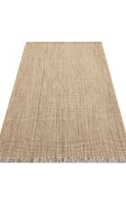 DOHA DH 01 BEIGE Jüt ve Polyester ile Üretilen Çift Taraflı Modern Kilim